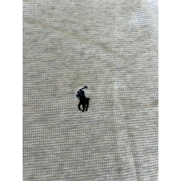 Polo Ralph Lauren Mens Gray Waffle Knit Long Sleeve Shirt XL - Picture 4 of 6